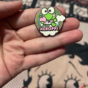 Sanrio Keroppi Rainbow Pin - Green and Pink